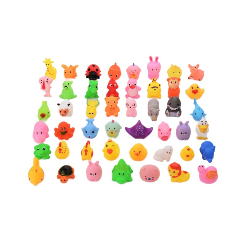 Vinyl Artificial Cartoon Small Animal Toy Pinch and Scream Baby Bath and Water Toy Kidsren's Educational Interactive Toy
