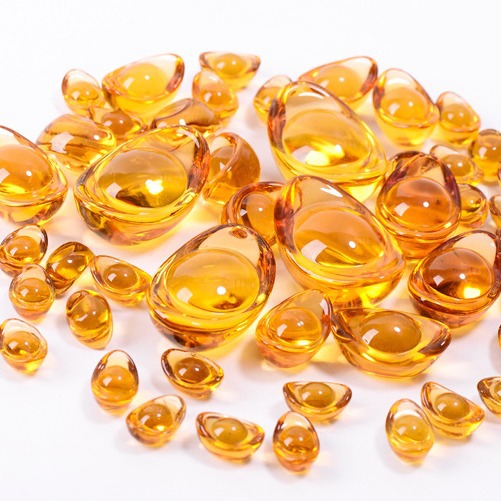 Wholesale crystal ingot, yellow crystal Gold Ingot size gold ingot home decoration glass ingot crafts