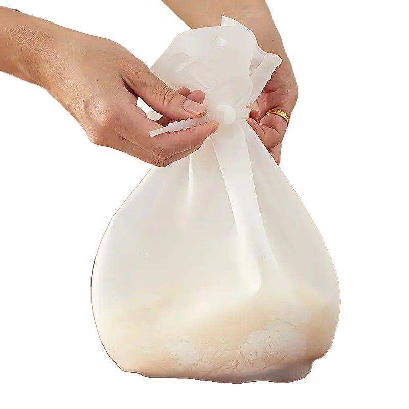 Cross-border food grade silicone dough kneading bag thickened large dough kneading bag household baking dough kneading bag wholesale