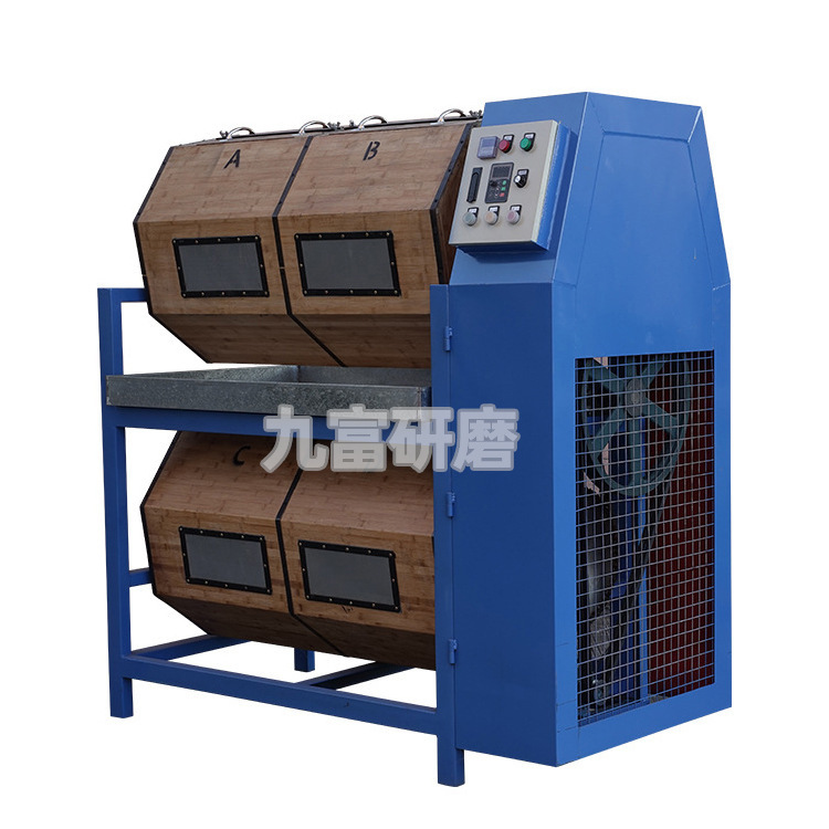 Wooden Double-Layer Roller Dry Polishing Machine for Polishing Hardware, Removing Oxide Layers, and Deburring