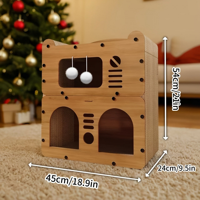 2026 New Cross-Border Dropshipping Spacious Multi-Layer Wooden Cat Apartment Villa Cross-Border Dropshipping