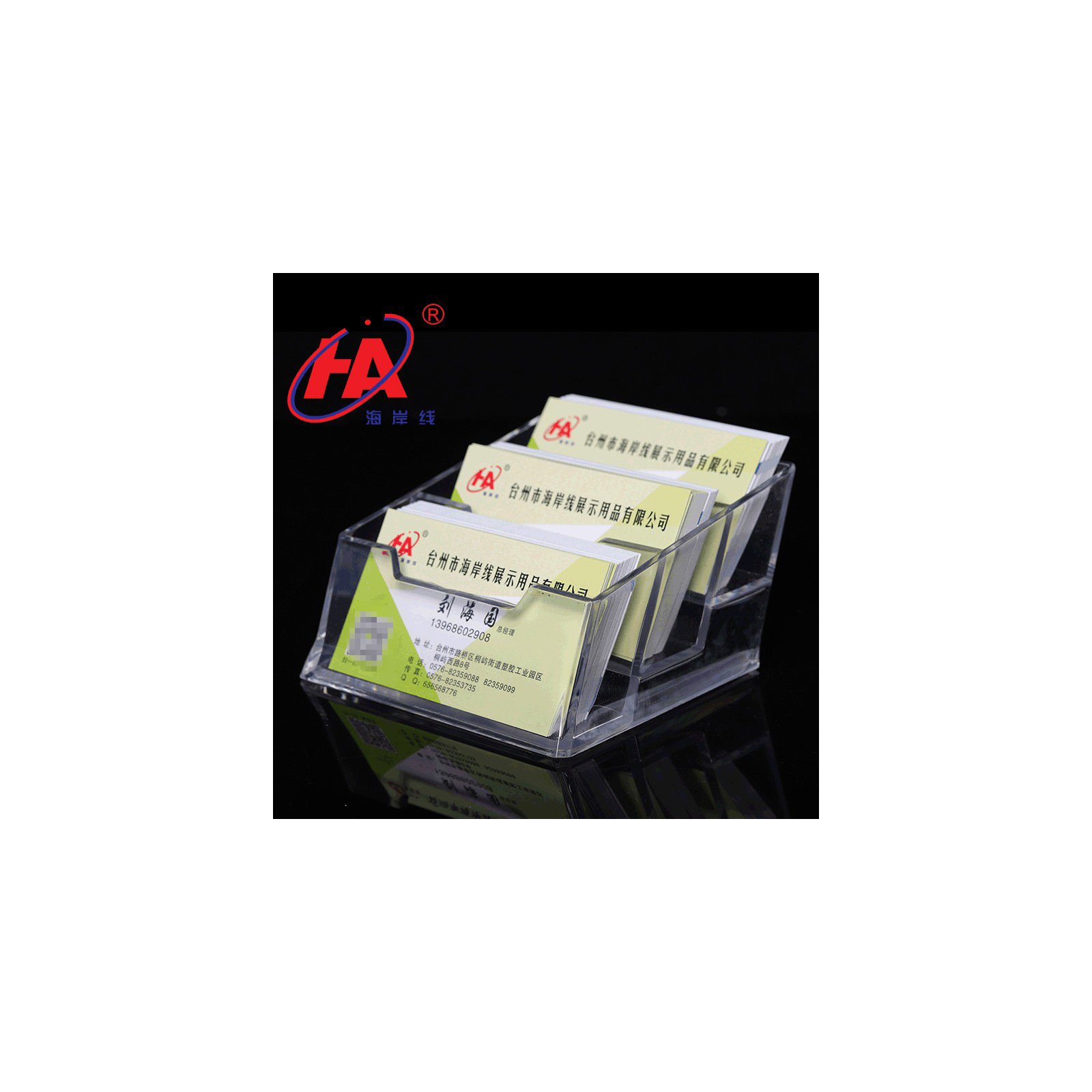 Acrylic Transparent Business Card Box Business Card Storage Box Plastic Business Card Box Desktop Storage Card Box Vertical Note Holder