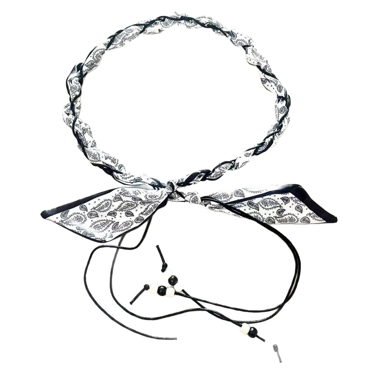 Year of the Horse Silk Scarf Belt Ethnic Style Woven Waist Rope Bohemian Waistband Skirt Pants Versatile Retro Style Decorative Accessory