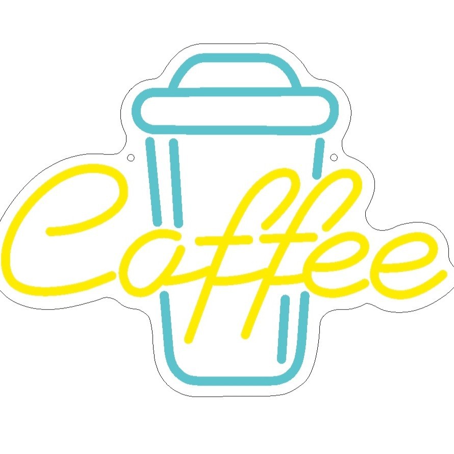 Cross-Border Led Neon Coffee Coffee Light Sign Bar Room Decoration Letters Atmosphere Light Background Billboard