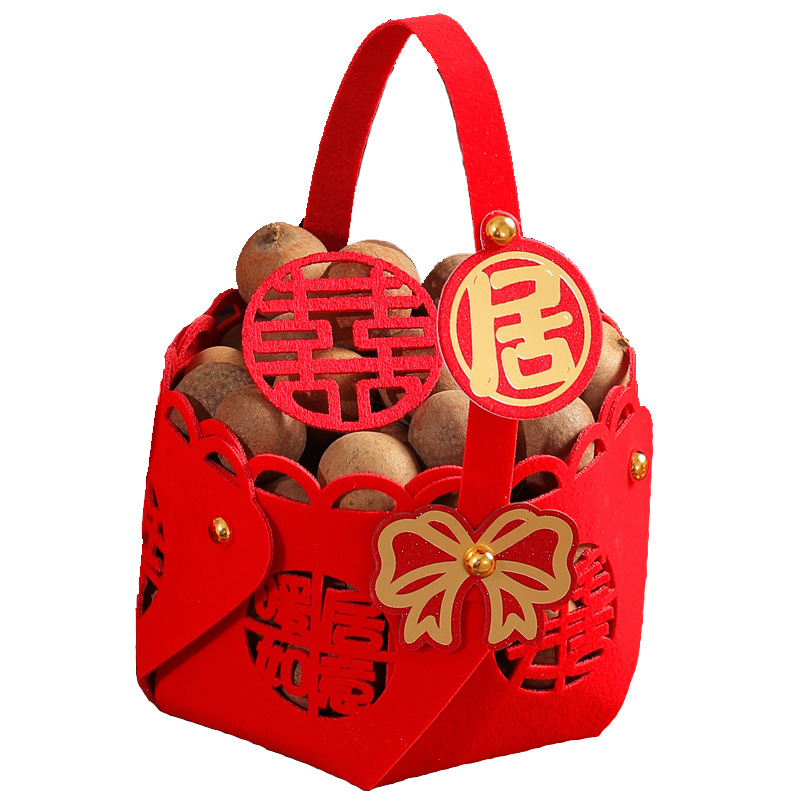 Early Birth of a Precious Child, Dried Fruit Basket Ornaments, Engagement Room Bed Decoration, Wedding Ceremony Supplies