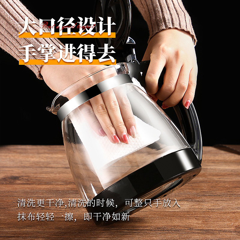 Glass Teapot Kung Fu Teapot Household Glass Kettle High Temperature Filter Flower Teapot Large Capacity Tea Set suit