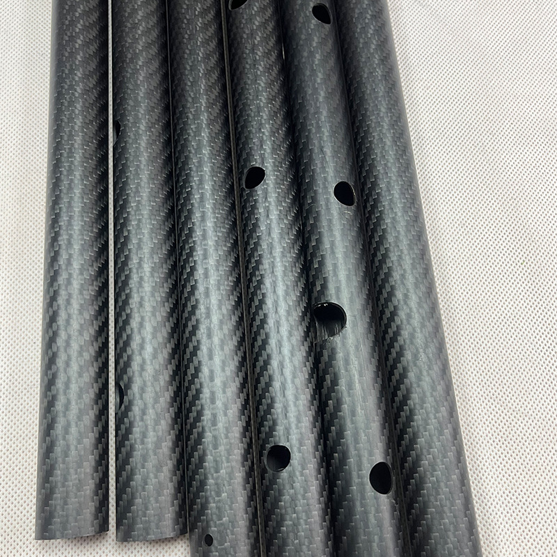 Carbon Pipe Support Rod Reinforced Carbon Fiber Pipe Round Pipe Factory Spot Processing Carbon Fiber Agricultural Full Carbon Fiber