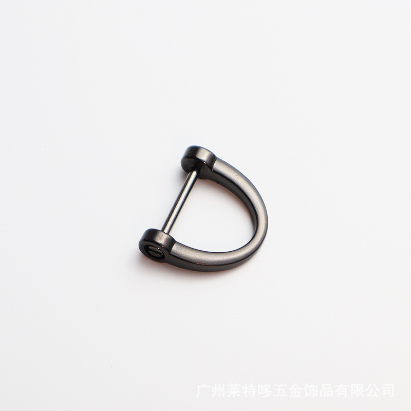 Spot horseshoe buckle metal car keychain anti-lost zinc alloy D-shaped buckle metal hardware accessories manufacturers wholesale