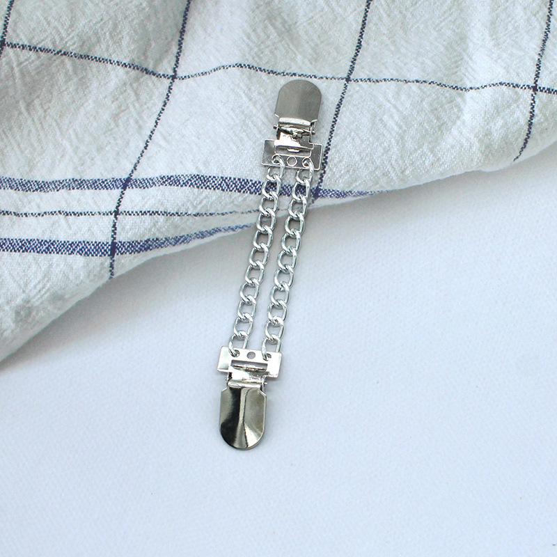 Cross-Border Fashion Sweater Clip Metal Chain Cardigan Clip Women's Anti-Exposure Shawl Button Dress Waist Tightening Accessories