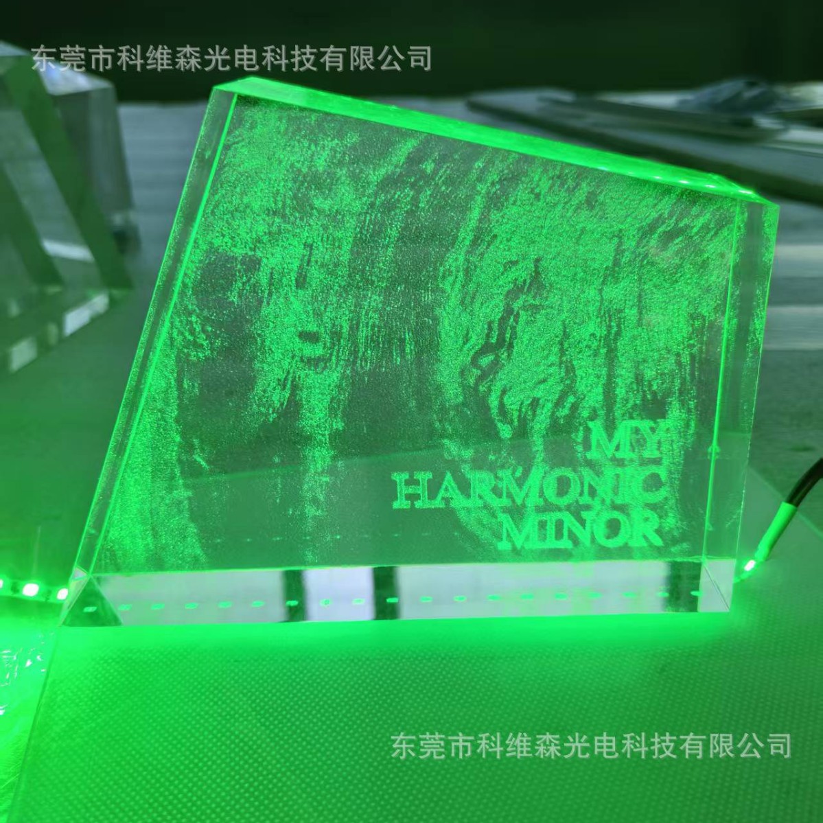 Acrylic Thick Plate Laser Marking 3D Internal Engraving Pattern Ornaments Luminous Sand Optical Internal Engraving Exhibition Hall Ornaments Souvenirs