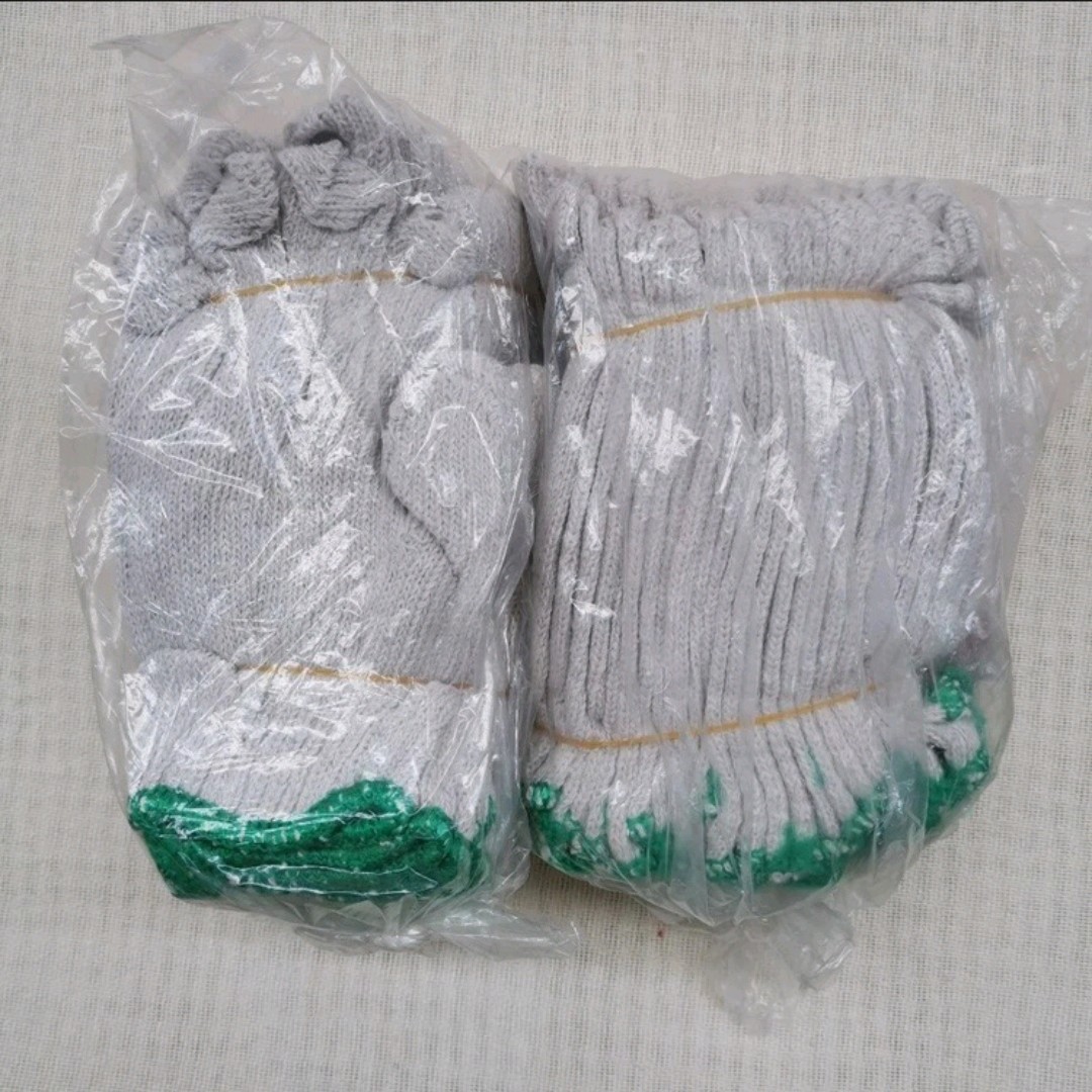 Оптовая продажа 600г пластиковых белых перчаток с точками, утолщенные, износостойкие, нескользящие, с точечным бисерным покрытием, резиновые перчатки для раздачи