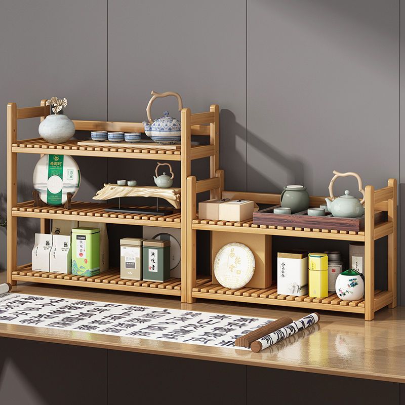Tea Set Tea Storage Rack Household Small Tea Cabinet Storage Rack Multi-Functional Desktop Living Room Floor-Standing