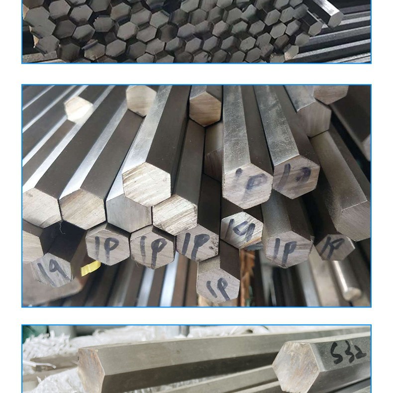 Source Manufacturer Used in Machinery Manufacturing Supports Laser Cutting Stainless Steel 304 Solid Hexagonal Rod in Stock