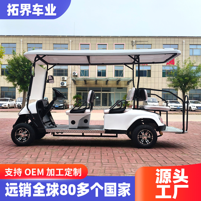 Golf Cart Four-Wheel Sightseeing Car Scenic Spot Tourism Hotel Reception Shuttle Bus Customized Electric Golf Cart