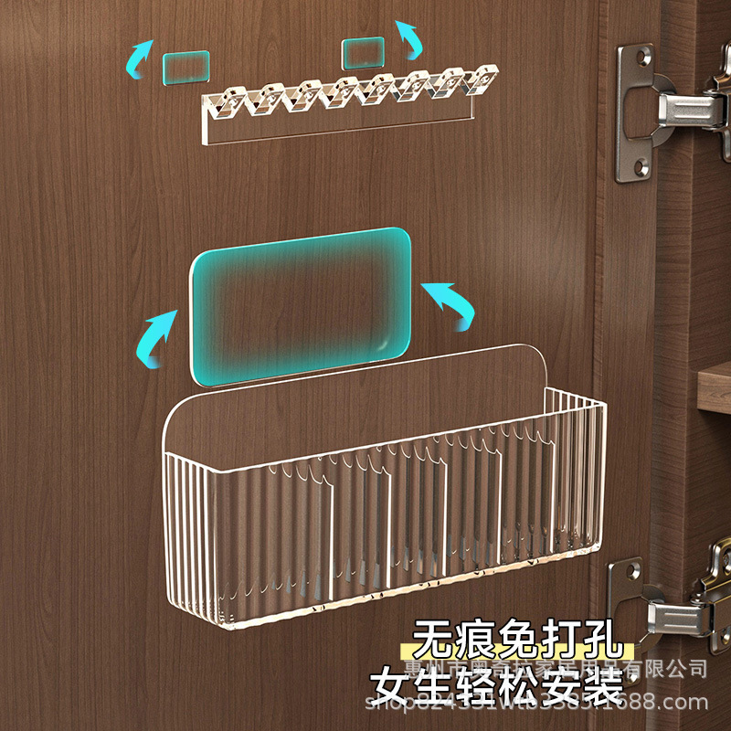 Necklace Storage Rack Behind the Mirror Cabinet Door, Bracelet and Earring Row Hooks, Anti-Tangle Wall-Mounted Jewelry Display Rack