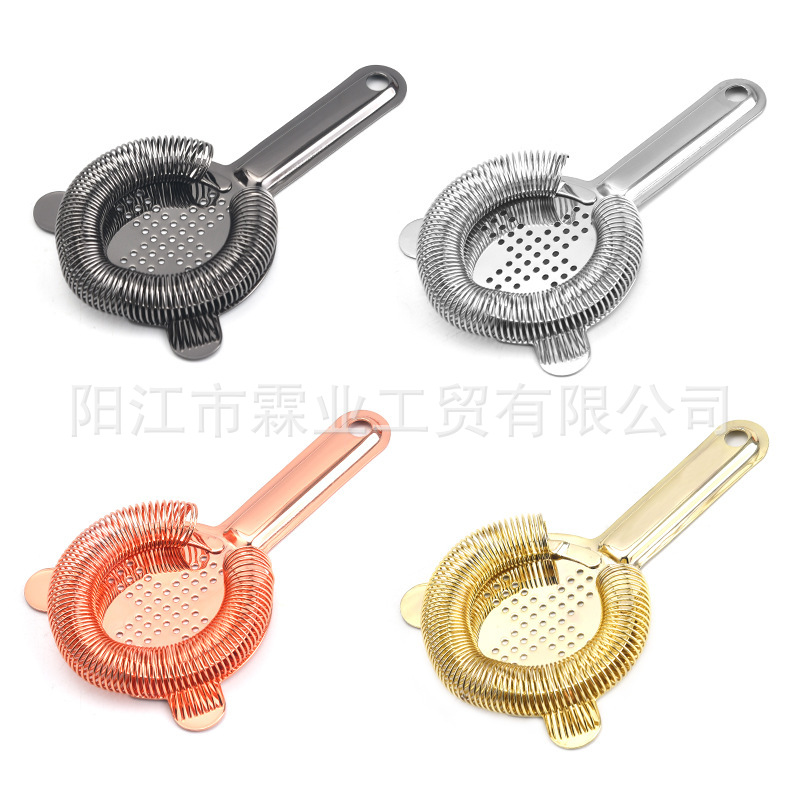 Manufacturer Wholesale Cross-Border Stainless Steel Ice Filter Ice Separator Cocktail Bartending Tool Ice Blocker Milk Tea Coffee Filter