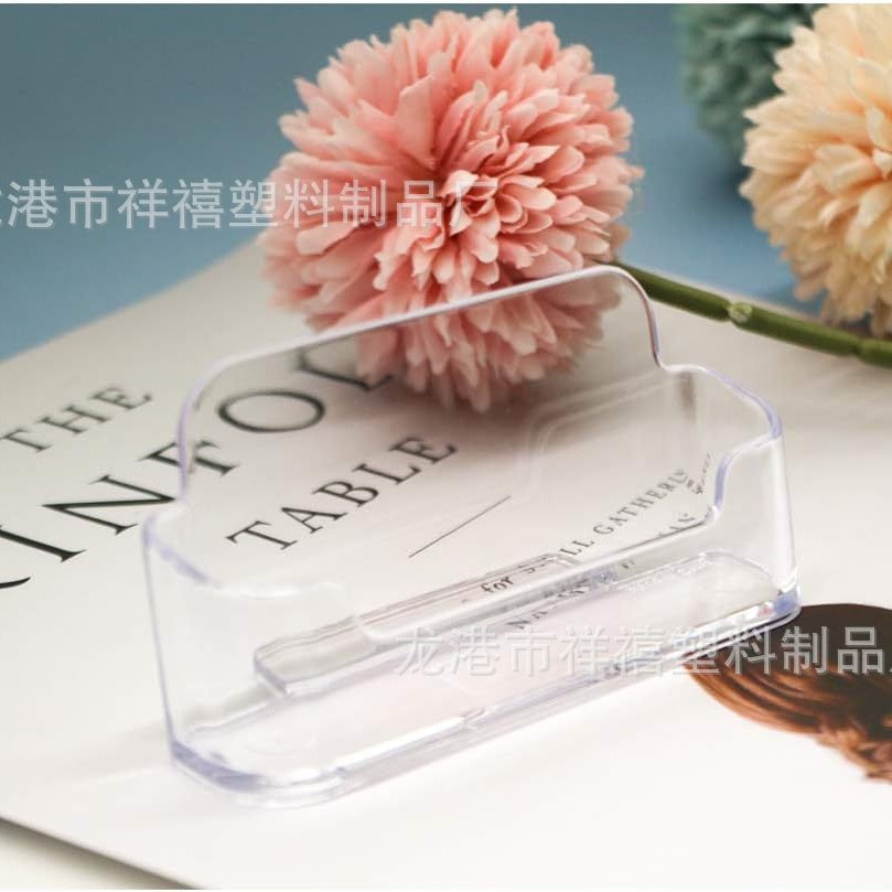 Amazon Cross-Border Transparent Plastic Business Card Holder Acrylic Business Card Holder Business Card Storage Box Business Card Display Stand