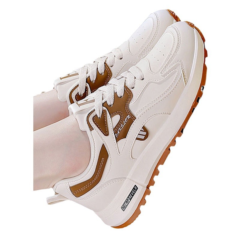 plus size sneaker Women's 2024 New Spring Explosions Korean Style All-match Lightweight Running Leather Casual Torre Shoes Women