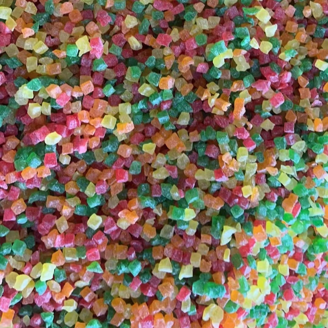 Factory direct colorful fruit fruit papaya diced papaya flower fruit tea oatmeal raw materials candied preserved fruit food