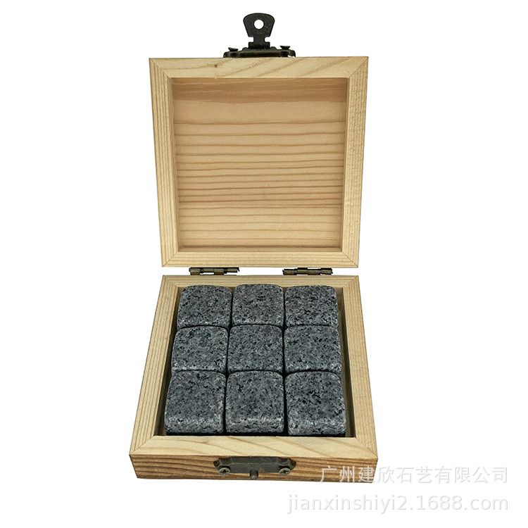 Grey Icewu Stone Marble Icewu Stone Whisky Icewu Stone Icewu Stone Wooden Box Set Wholesale