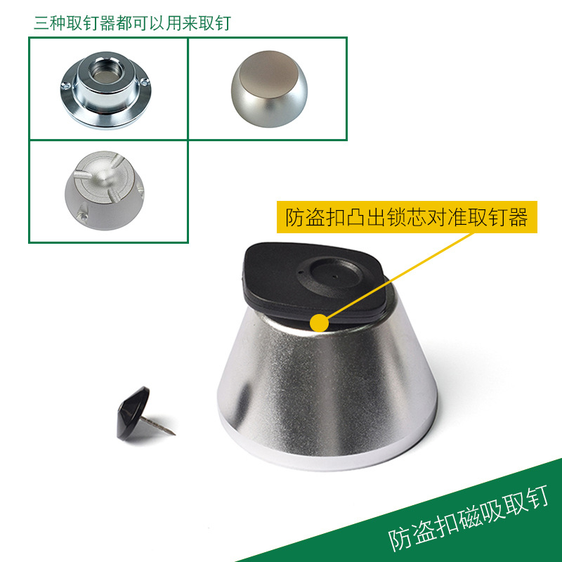 Supermarket RF anti-theft label small square RF hard label supermarket shopping mall clothing towel anti-theft buckle