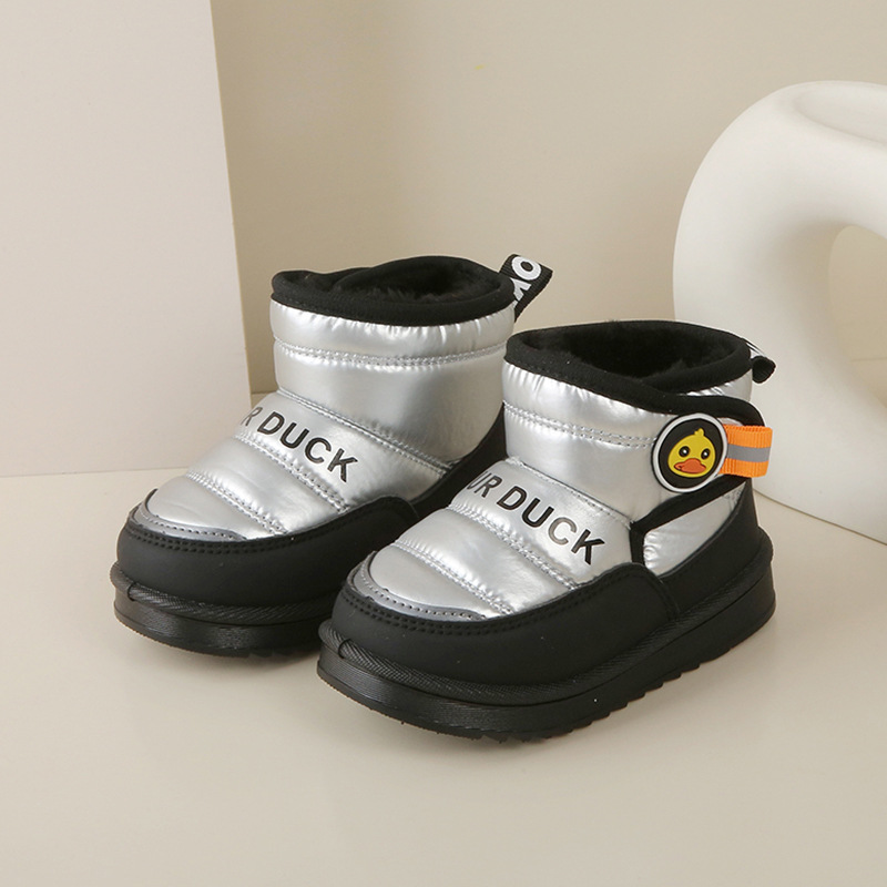 Children's Snow Boots, Boys' Cotton Boots, 2025 New Winter Velvet Thickeneded Girls' Cotton Shoes, Kidsren's Baby Warm Shoes