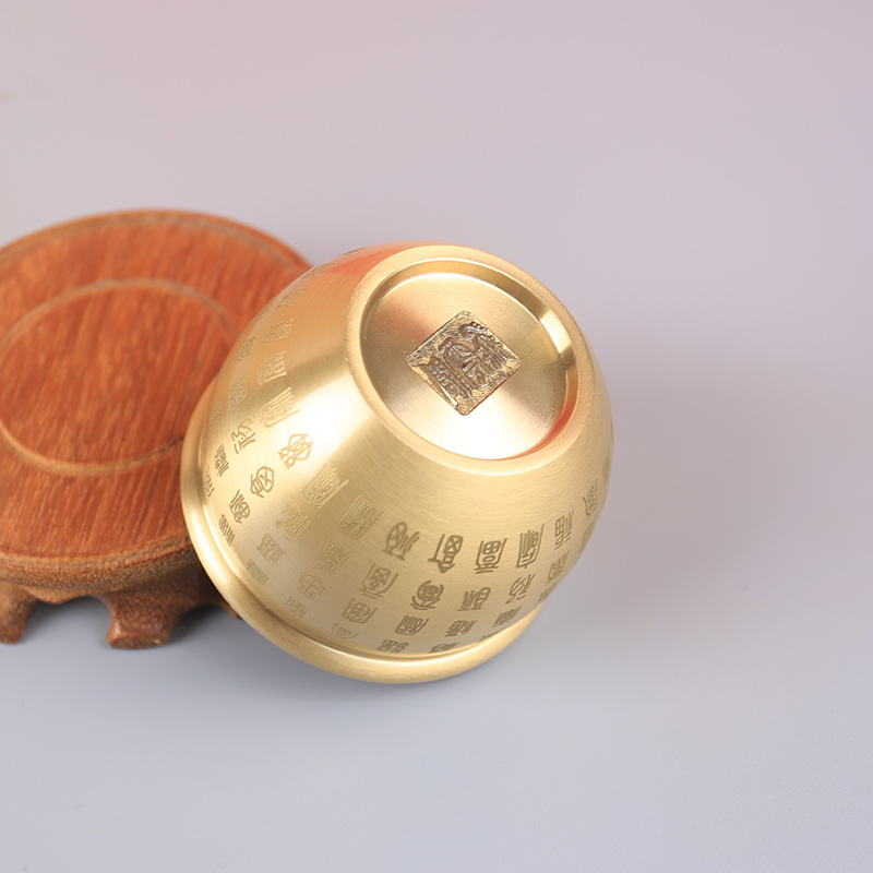 Cornucopia Brass Baifu Gold-Absorbing Copper Cylinder Copper Ornament Copper Incense Burner Copper Crafts Club Gift Douyin