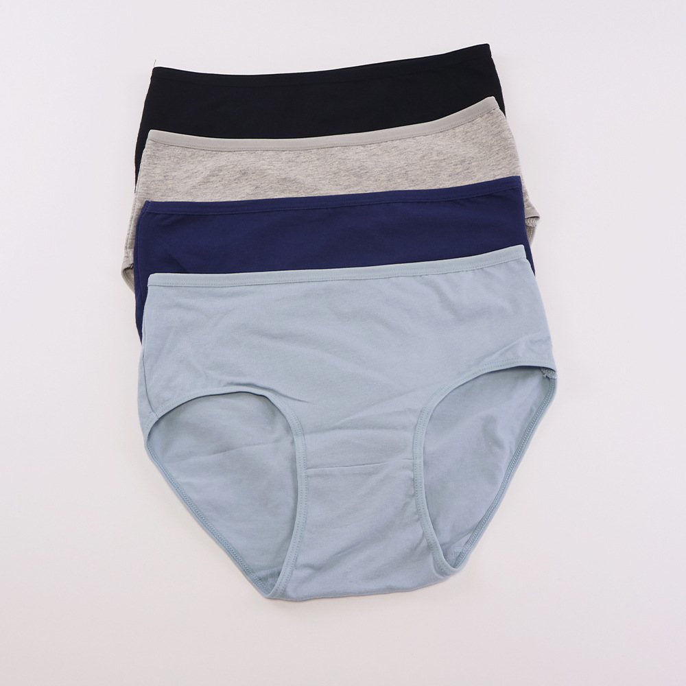 Cross-Border Amazon Women's Large Size Underwear Plus Fat Plus Size High Waist Mommy Pants 40 Count Pure Cotton Briefs for Women