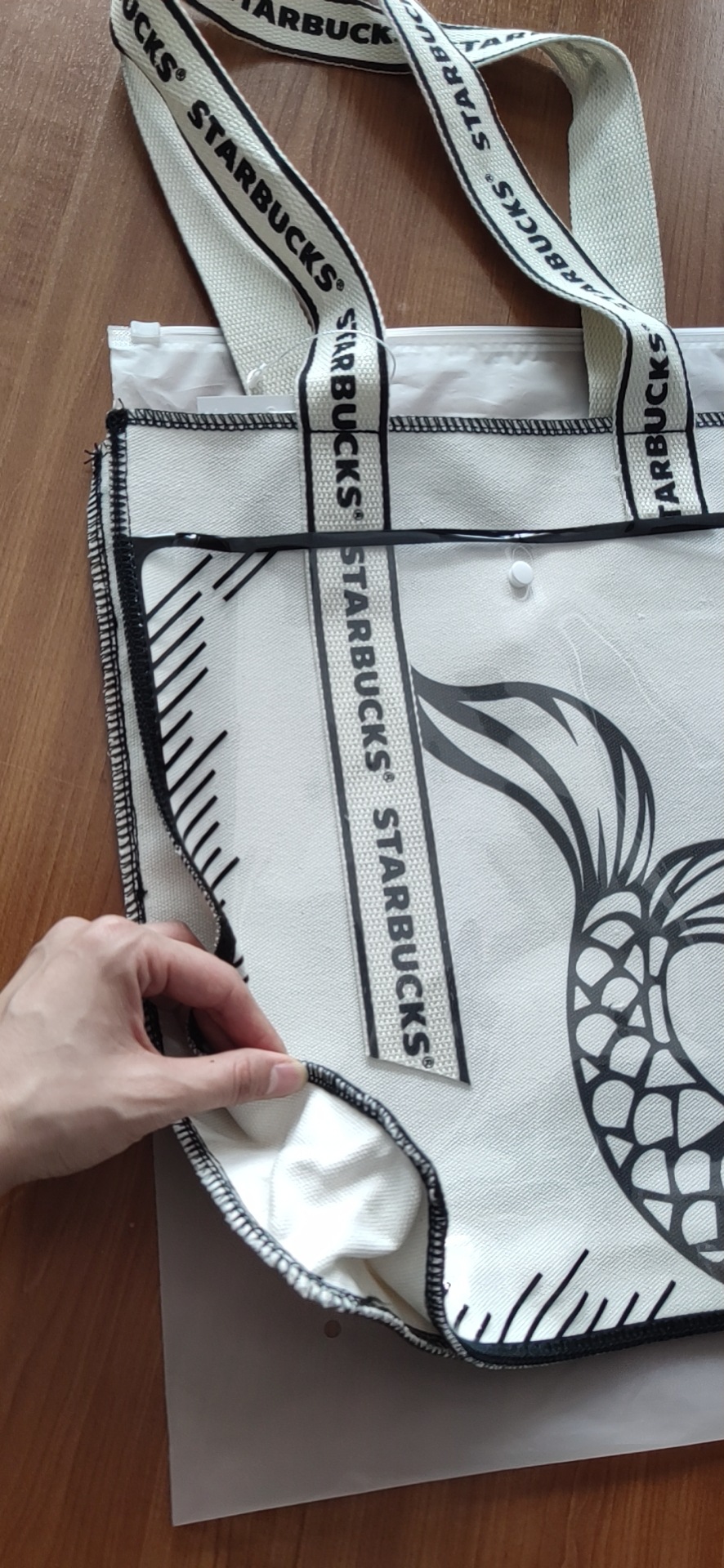 Creative Canvas Bag Cup Foldableing Shopping Bag Diving Material Polyester Recyclable Rpet190T Double Layer Crossbody Bag