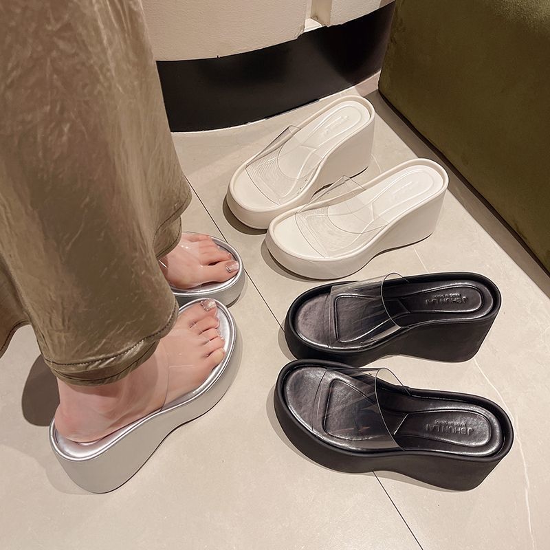 Korean-Style Elegant Lady Niche Design Shoes 2024 Internet Celebrity Non-Slip Shallow Mouth Trendy High-Value Slippers