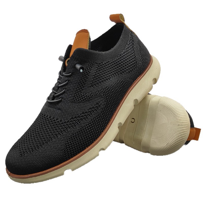 Autumn New Style Slip-On Men's Sports Shoes, Casual Men's Shoes, Breathable Fly-Knit Dad Shoes, Foreign Trade Coconut Shoes for Men, Spring