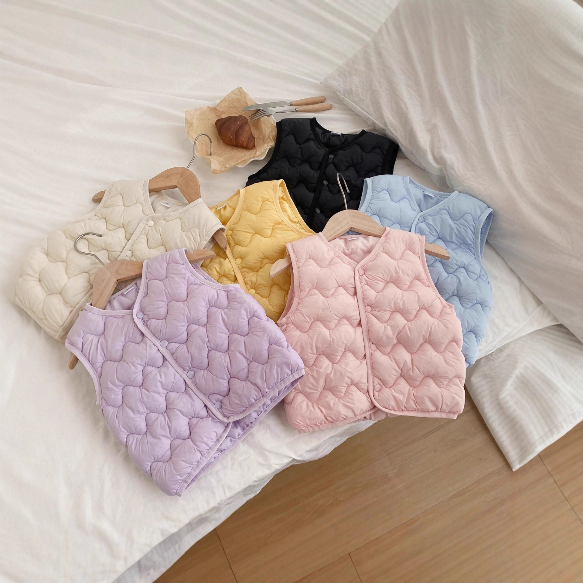 Детский хлопковый жилет с утеплителем, осенне-зимний, для мальчиков и девочек, жилет для детей маленького и среднего размера, весна и осень, верхняя и нижняя одежда 2301