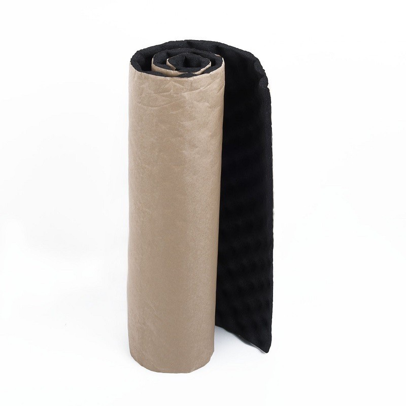 Car 100*50*2cm rubber self-adhesive wave crest sound-absorbing cotton sound-proof shock-absorbing insulation pad cross-border