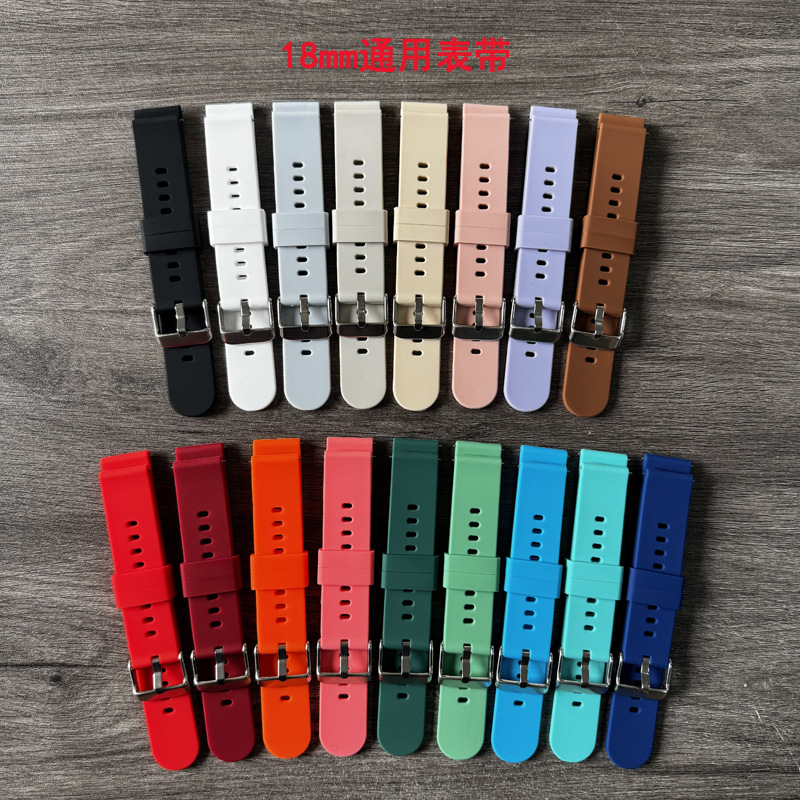 Factory Spot 22/20/19/18mm Universal Interface Silicone Watch Strap Suitable for Huawei, Samsung and Other Smart Phones