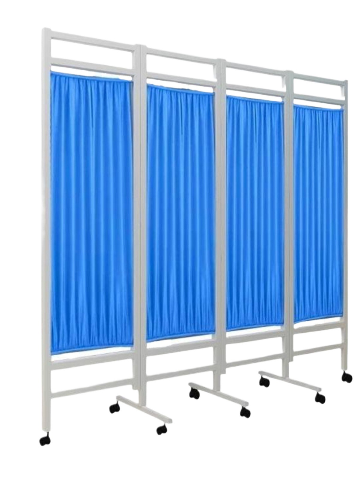Folding Screen Movable Partition Divider Hospital Medical Iron Fabric Health Room Clinic Beauty with Wheels Cross-Border