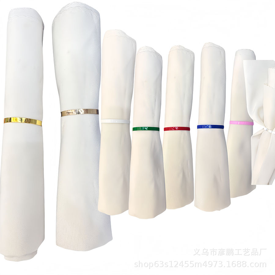 In-Stock 4cm Napkin Rings, Cross-Border Hot-Selling Rings for Hotels, Christmas, Weddings, Storage, Metal Buckle Cloth Rings Wholesale
