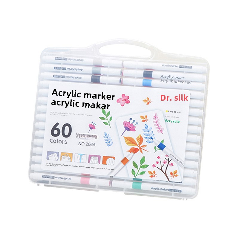 Acrylic marker 24/36/48 color diy waterproof opaque color stackable student color pen painting suit stationery