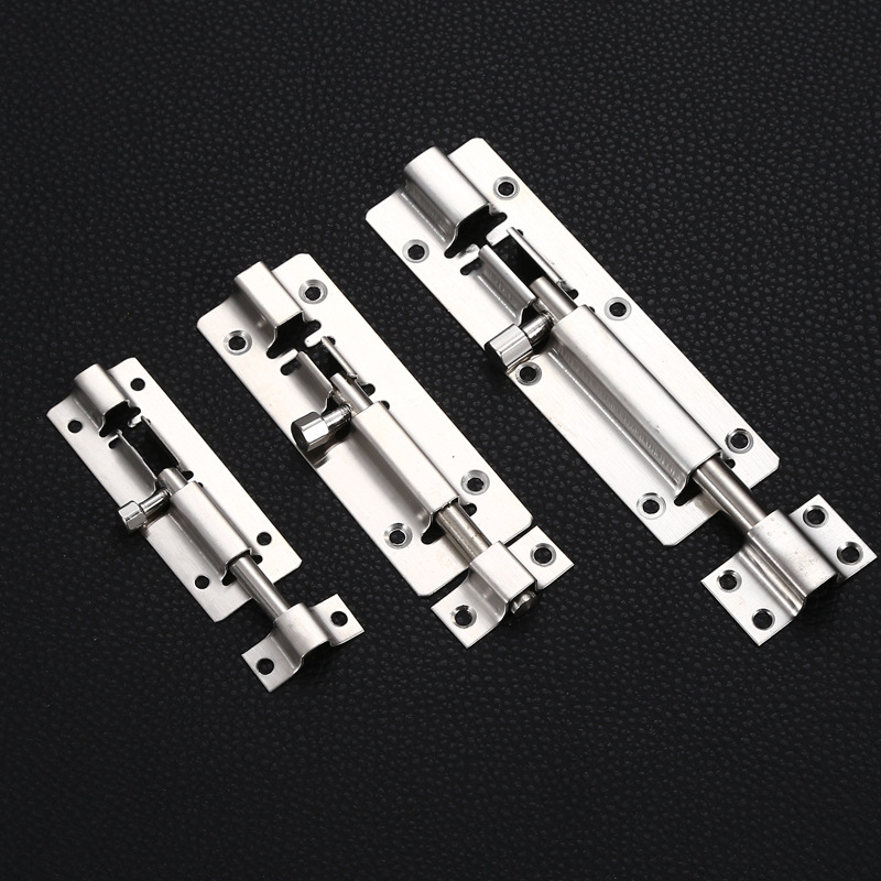 Stainless Steel Thickeneded Door Open Latch 2 Inches 3 Inches 4 Inches 6inch 8inch Window Door Security Door Chain Latch Medium Square Latch