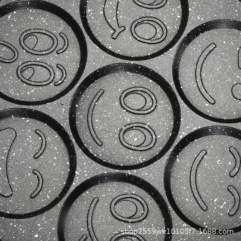 Factory Spot Aluminum Seven-hole Pan Omelette Non-stick Pan Multi-functional Household Breakfast Omelette Artifact Non-stick Pan Wholesale