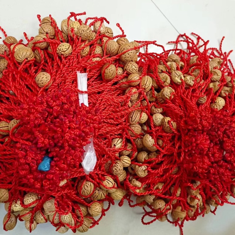 Красная нитяная браслет в форме корзины с персиками и грецкими орехами для зодиакального года, браслеты для пар, ювелирные изделия на праздник Драконьего лодки, этнический ручной плетеный красный шнур