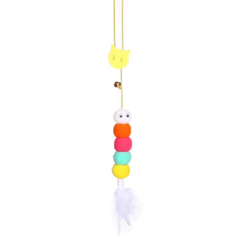 Hanging Cat Toy Bite-Resistant Cat Stick Catnip Cat Self-Pleasure Toy Feather Kitten Toy Pet Supplies