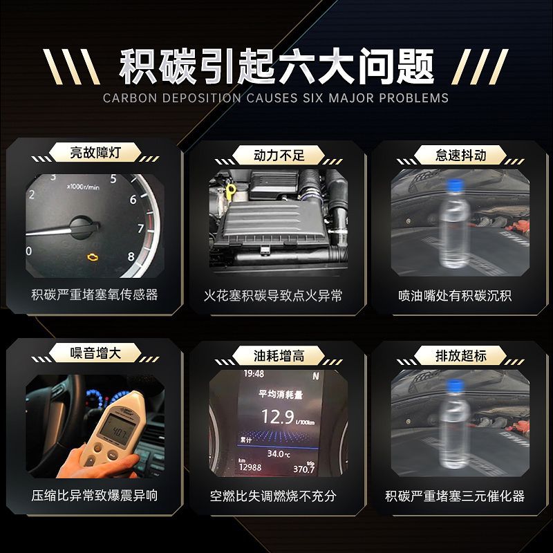 Three-Way Catalytic Cleaner, Fuel Treasure, Two-In-One Gasoline Additive, Car Engine Carbon Deposit Removal, Exhaust Gas Purification