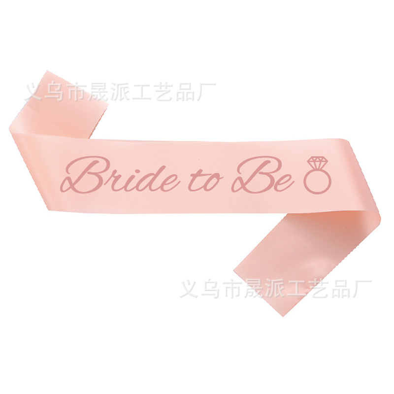 Bride to Be Bachelor Party Bridal Shoulder Strap Bridesmaid Shoulder Strap Etiquette Belt Hen Party Bronzing Ribbon