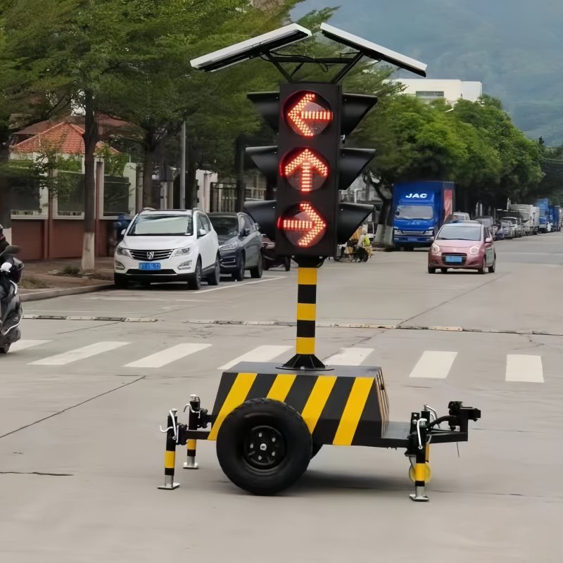 Дорожный сигнал с солнечными батареями, мобильный подъемный временный предупредительный свет, указатель на перекрестке автошколы