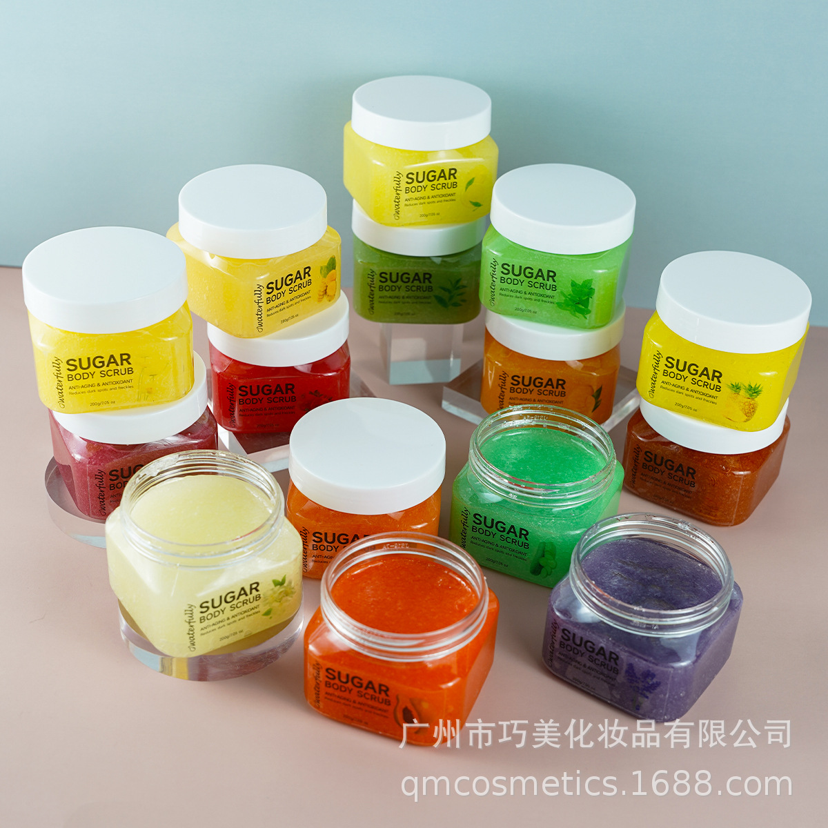 Oem Customized Sugar Scrub Exfoliates, Deep Cleanses Without Hurting the Skin, Improves Facial and Whole Body Scrub