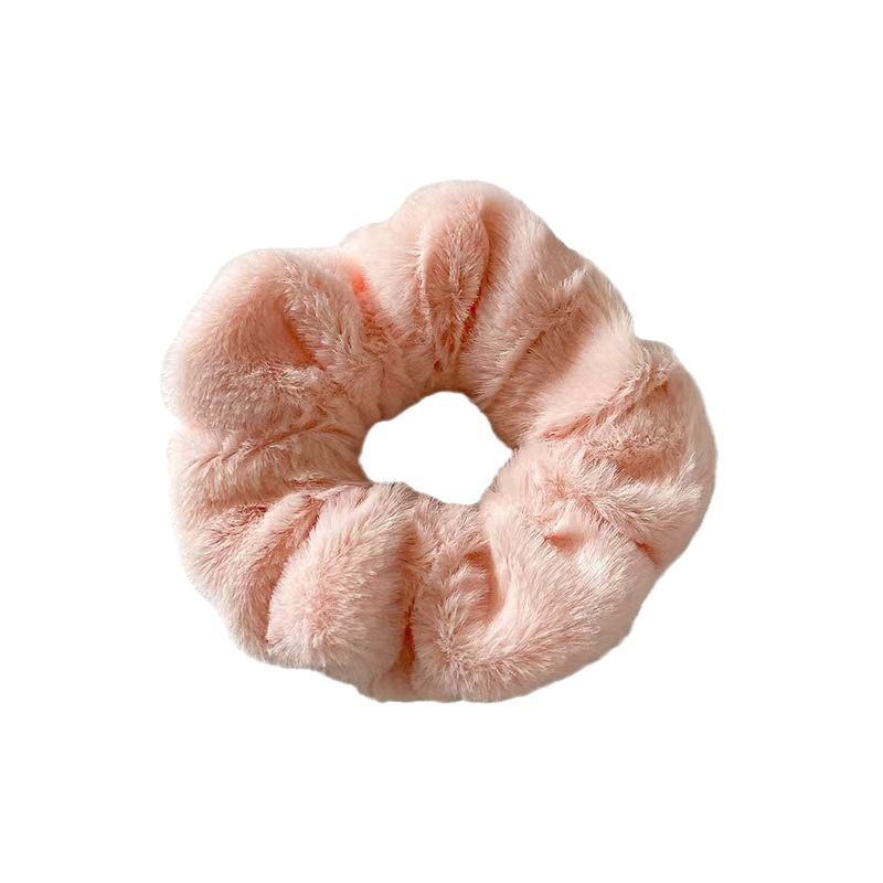 Autumn and winter new hair band women's cute plush large intestine hair band hair rope teddy jk hair accessories Korean headdress rope wholesale