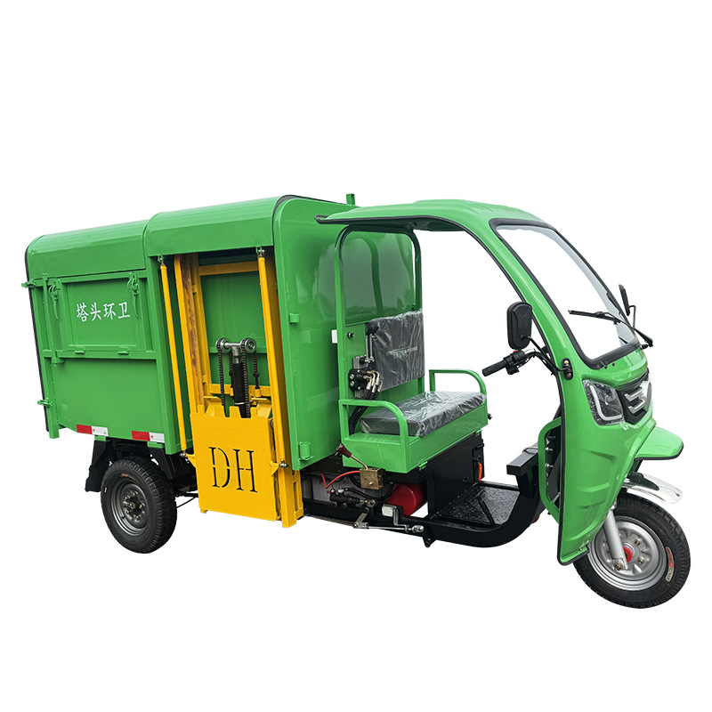 Manufacturer Customized 3.5 Cubic Meter Electric Three-Wheel Side Bucket Garbage Removal Truck 10S Bucket Flipping Fully Automatic Lifting Garbage Removal Truck