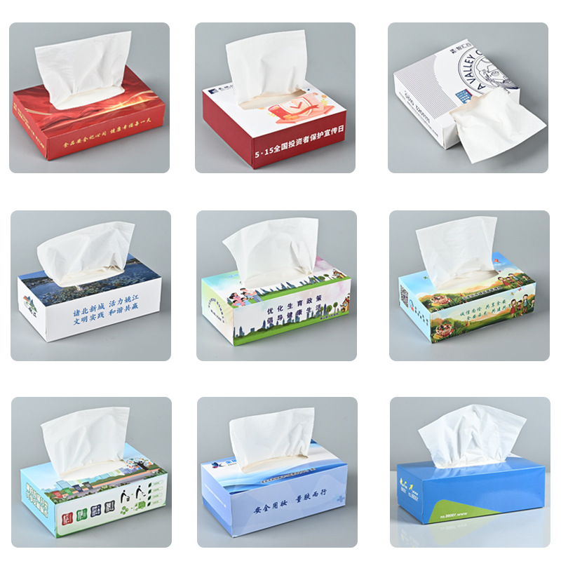 Customized Hotel Corporate Advertising Paper Box Catering Restaurant Boxed Paper Towel Design Paper Napkin Customization