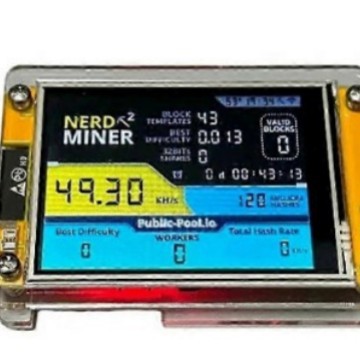 Nerdminer V2 2.8 дюйма Увеличенная Версия Лотерейной Машины Низкое Потребление Энергии Безлимитный Режим Solo 55Kh Хэш Рейт