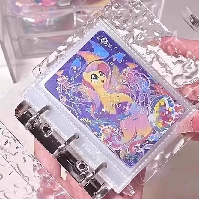 Crystal One Palace Grid Card Album Water Ripple Card Album Acrylic Ins Loose-Leaf 3inch Small Card Polaroid Storage Album